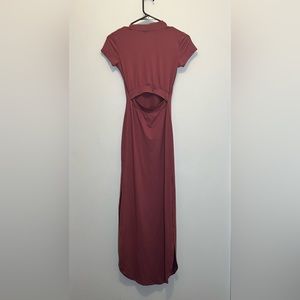 Women’s Open Back Mauve Tight Maxi Dress